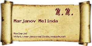 Marjanov Melinda névjegykártya