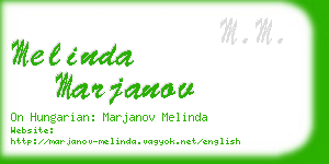 melinda marjanov business card